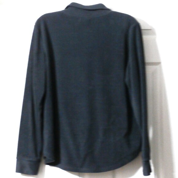 Maurices Women's Size Large Gray Long Sleeve Fleece Top Shirt Blouse with Zipper - Picture 2 of 4